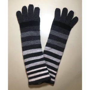 NWT Collection 18 Striped Cashmere Gloves